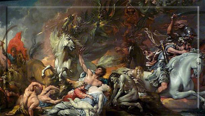 «Смерть на бледном коне» Бенджамина Уэста — картина 1796 года, изображающая четырёх всадников Апокалипсиса.