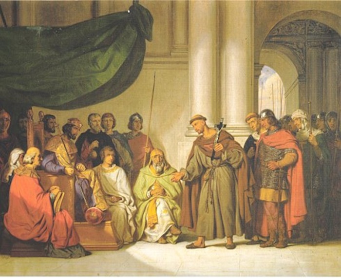 Византийский император принимает Петра Отшельника (Картина XIX века, Версаль). Фото: teleskophaber.com.