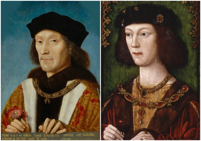Слева направо: Генрих VII. Генрих VIII в молодости, в год вступления на престол.