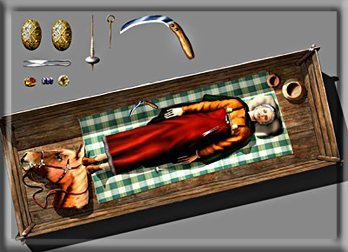 Компьютерное изображение захоронения королевы Гаузеля.