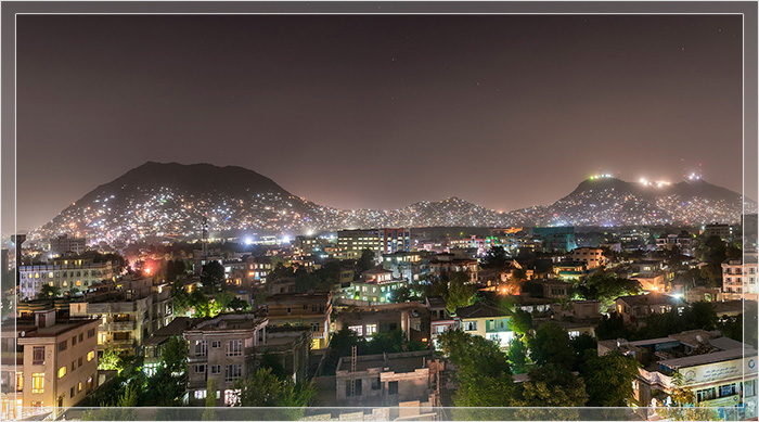 Ночной Кабул.