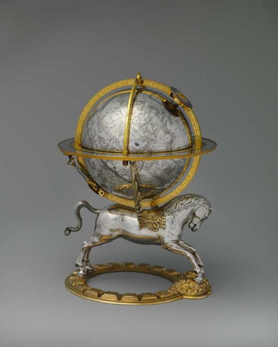 Небесный глобус с часовым механизмом, Герхард Эммозер, 1579 год. Фото: google.com.