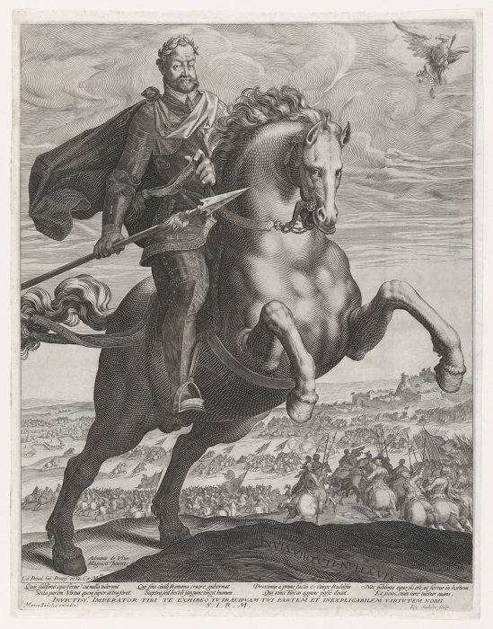 Портрет императора Рудольфа II верхом на коне, работы Эгидиуса Саделера, 1586-1629 годы. Фото: theartssocietyguernsey.gg.