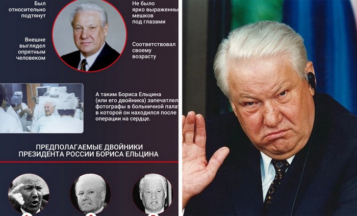 С 1996 по 1998 года с народом общались двойники Ельцина, а не президент.