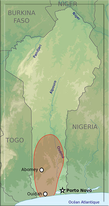 Царство Дагомея около 1894 года.