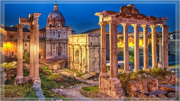 Даже руины древнего Рима выглядят грандиозно.