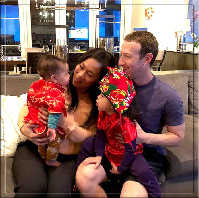Марк Цукерберг с семьёй.