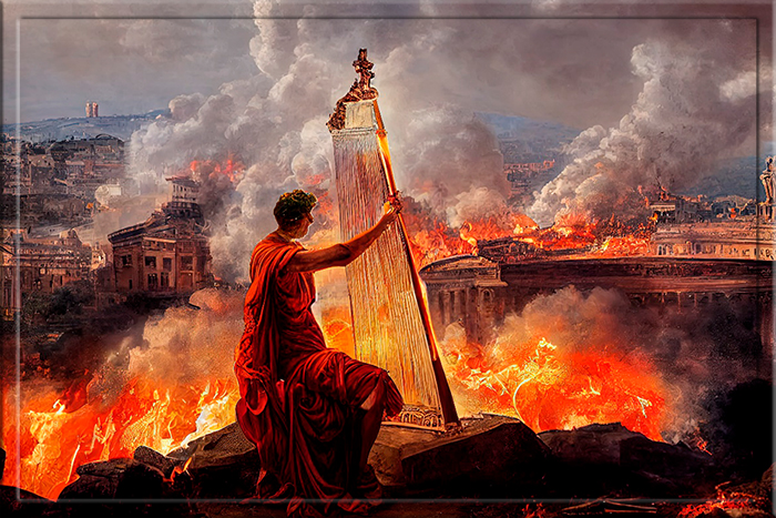 Таким изобразили в истории императора Нерона.