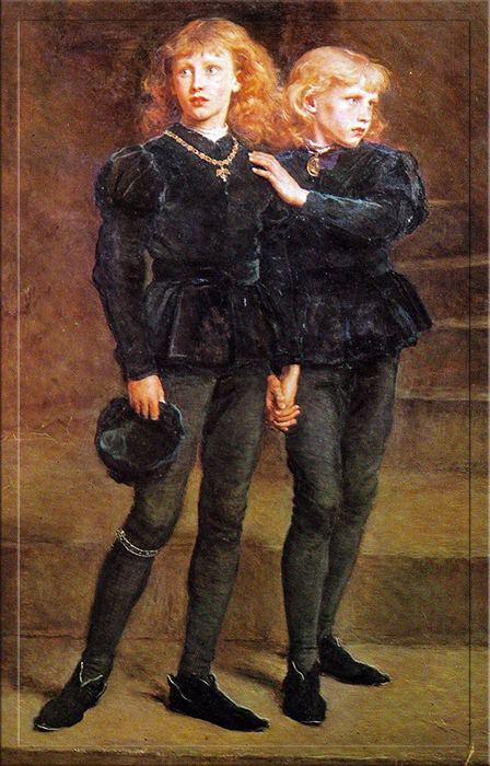 Юные принцы, наследники Эдуарда IV - Эдуард и Ричард, которых задушили в Тауэре по приказу их дяди.