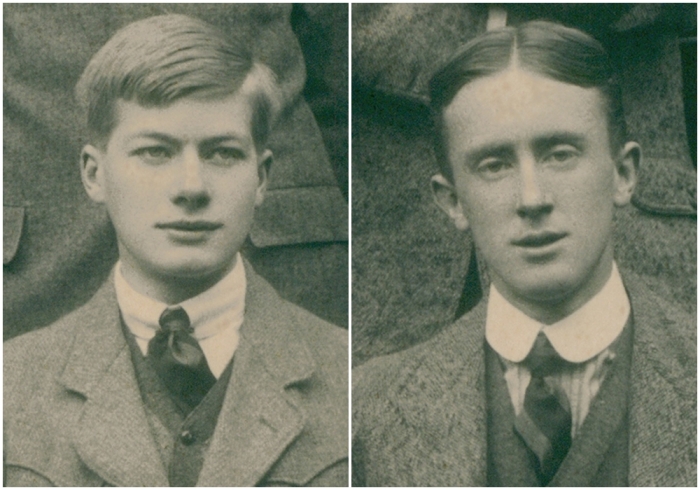 Слева направо: Колин Каллис. Джон Толкин, 1912 год.