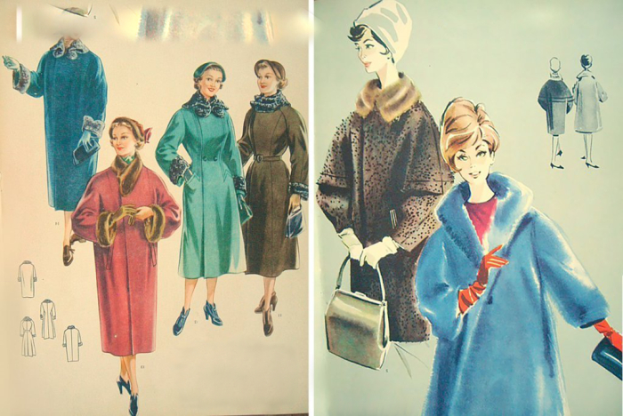 Во времена дефицита дамы часто шили одежду в ателье.