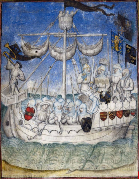 Средневековые корабли и средневековые миниатюры