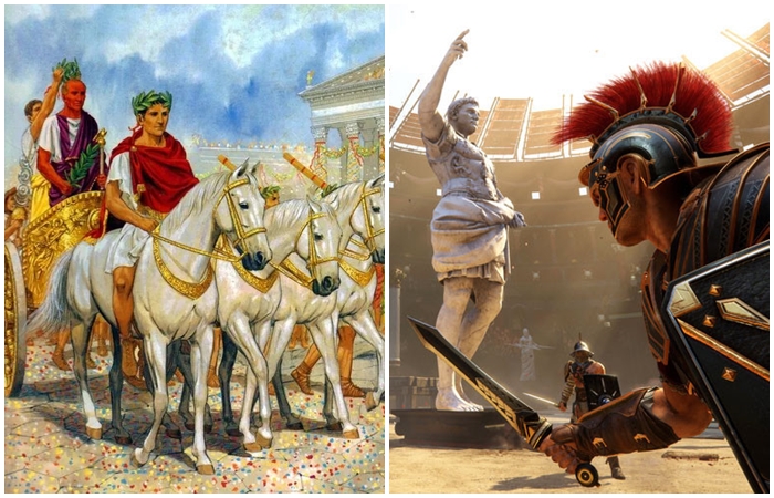 Как древние римляне праздновали свои победы: Триумфы, гладиаторские бои, монеты