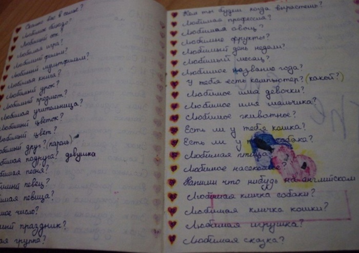 О чем советские школьницы писали в «анкетах», или Как зарождались социальные сети